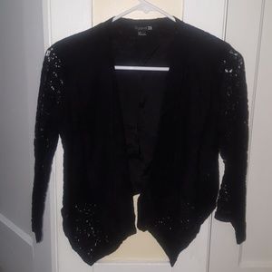 Drape front Lace Jacket